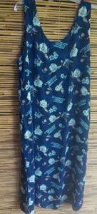Blue L Lanai Reversible Aloha Midi Dress